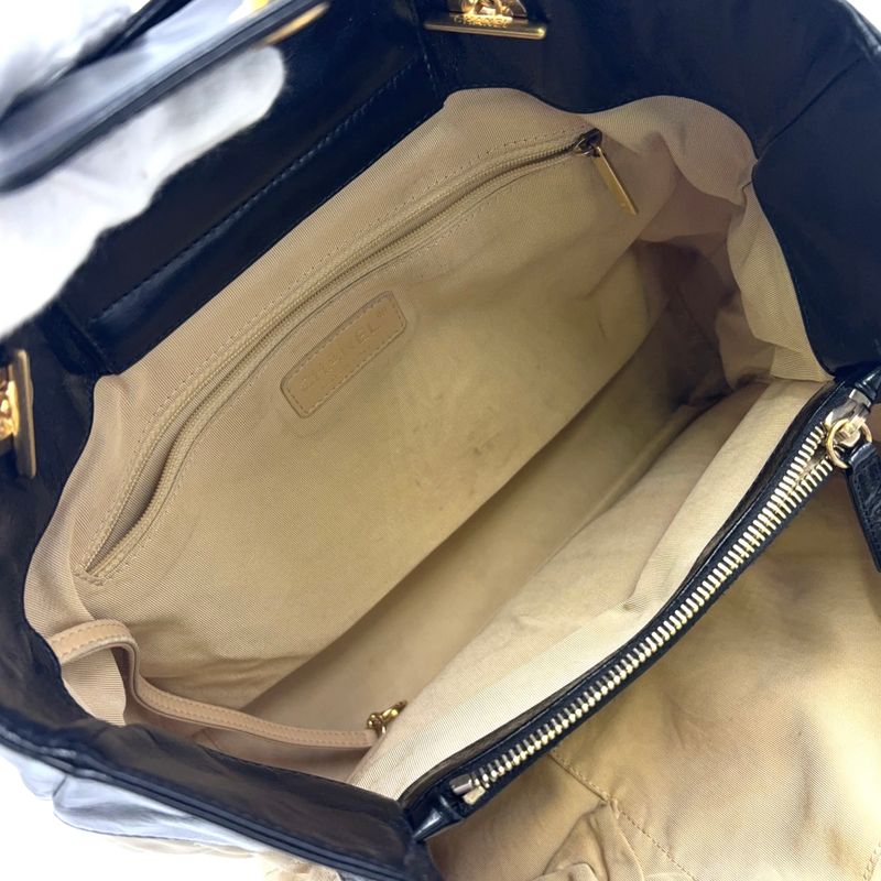 Chanel Matelasse In The Mix Chain 16th 2way Tote Bag Calf Black And Beige