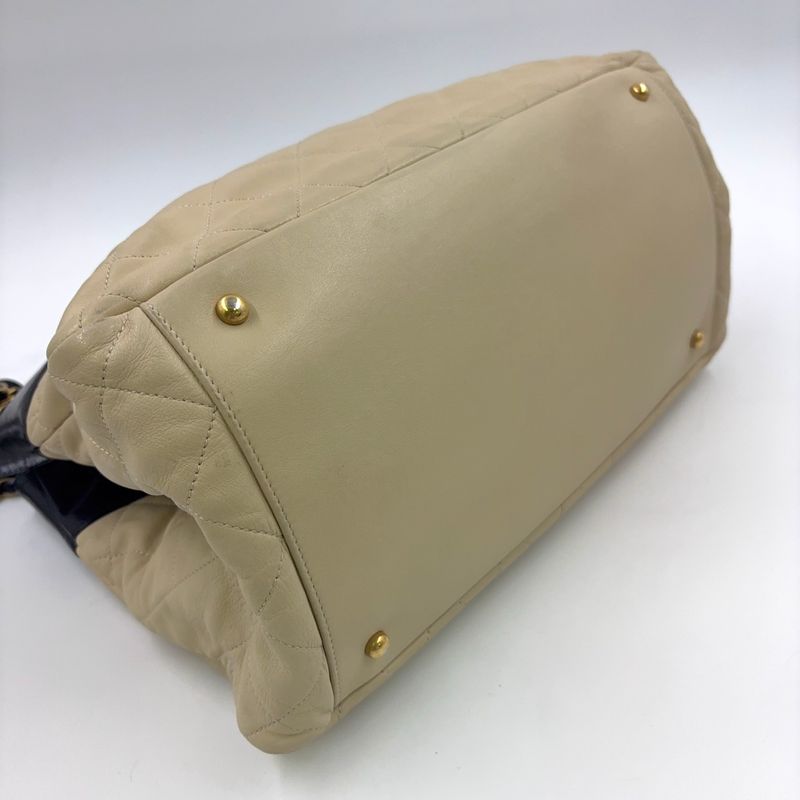 Chanel Matelasse In The Mix Chain 16th 2way Tote Bag Calf Black And Beige