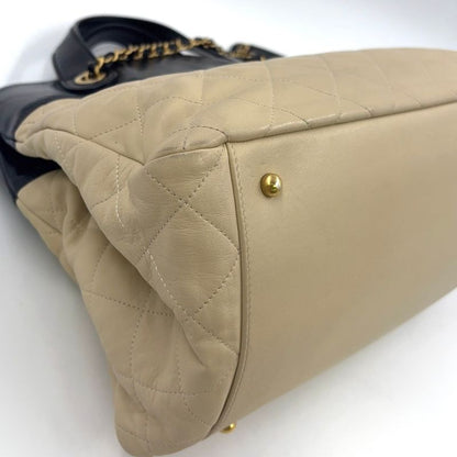 Chanel Matelasse In The Mix Chain 16th 2way Tote Bag Calf Black And Beige
