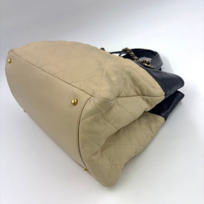 Chanel Matelasse In The Mix Chain 16th 2way Tote Bag Calf Black And Beige