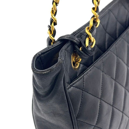 Chanel Matelasse Chain Serial Number Unclear Tote Leather Black Shoulder Bag