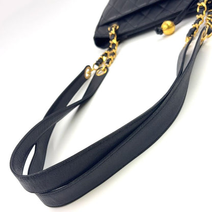 Chanel Matelasse Chain Serial Number Unclear Tote Leather Black Shoulder Bag