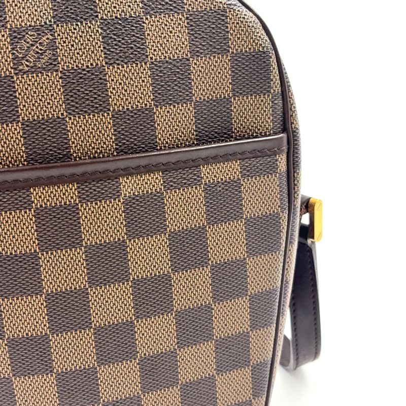 Louis Vuitton Ipanema PM Damier Ebene Damier Ebene Leather × PVC Brown Shoulder