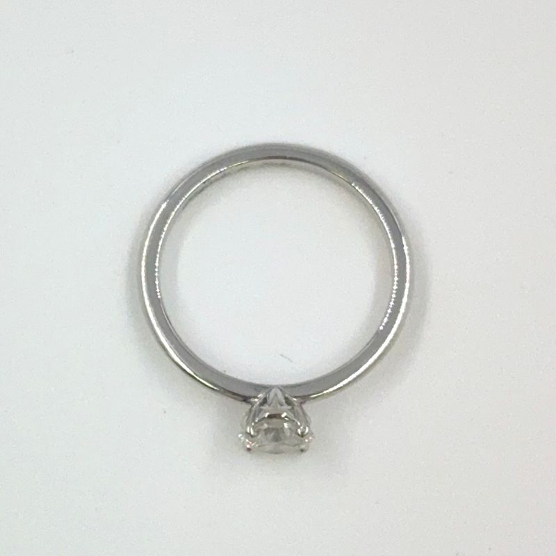 Tiffany & Co Platinum Solitaire Pt950 And Diamond Silver Ring Silver