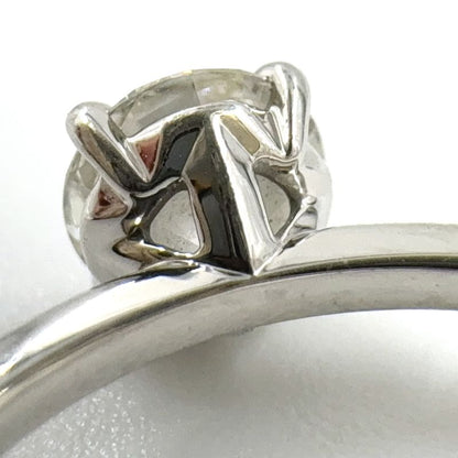 Tiffany & Co Platinum Solitaire Pt950 And Diamond Silver Ring Silver