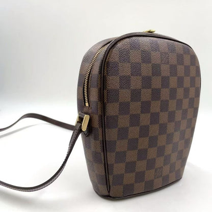 Louis Vuitton Ipanema PM Damier Ebene Damier Ebene Leather × PVC Brown Shoulder
