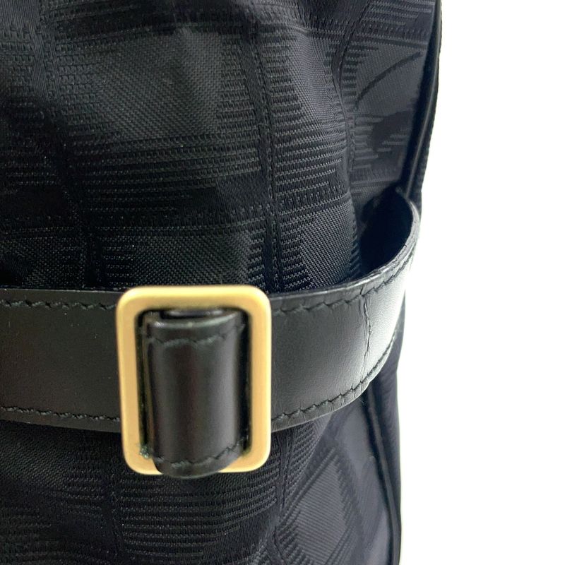 Chanel New Travel Line GM Serial No 9 Leather × Nylon Canvas Dark Brown × Black