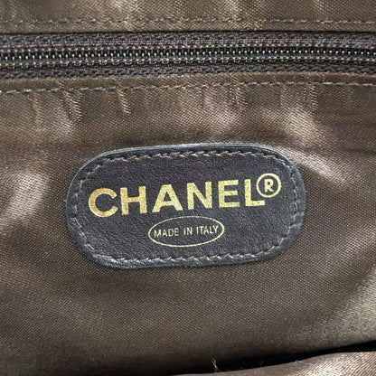 Chanel Coco Mark Chain Shoulder Serial No 3 Leather Brown Tote Bag Gold