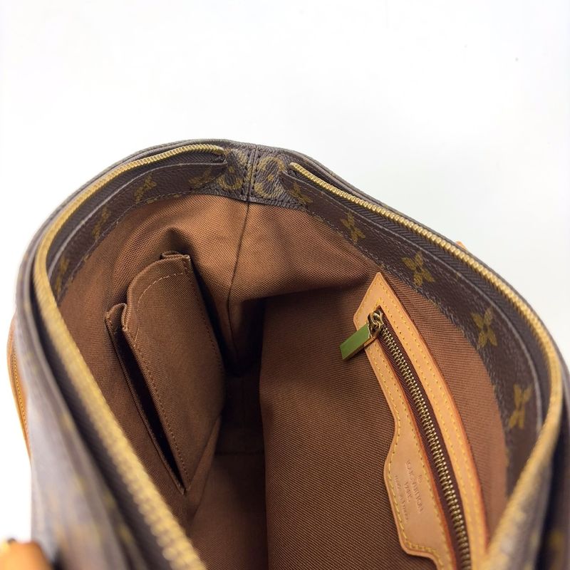 Louis Vuitton Cabas Piano Monogram Leather X PVC Brown Tote Bag Gold M51148