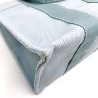 Hermes Coquillage PM Tote Canvas Light Blue Handbag Silver