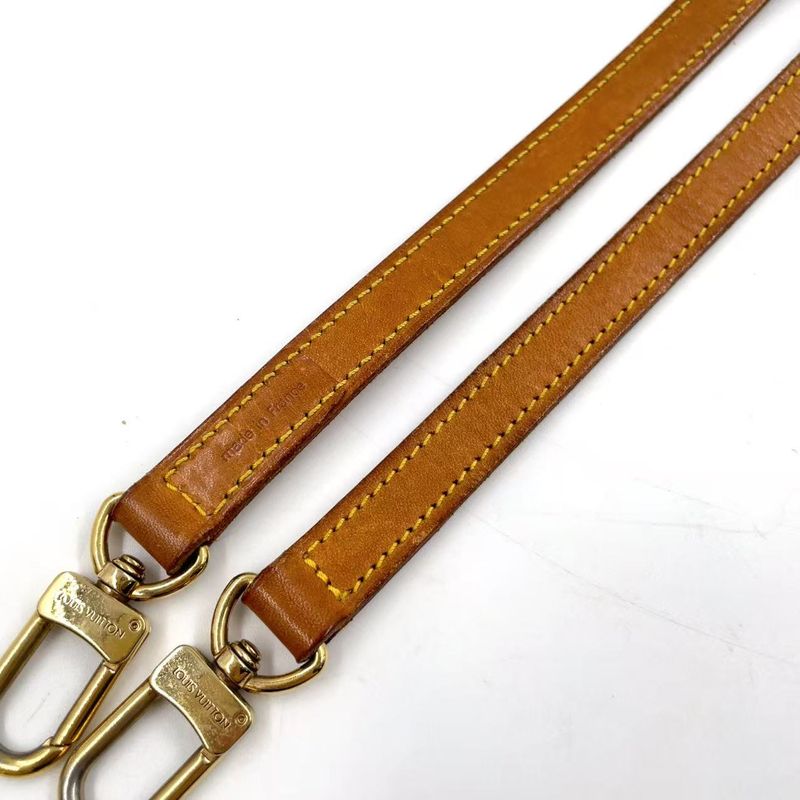 Louis Vuitton Shoulder Strap Leather Beige Wallet (other) Gold