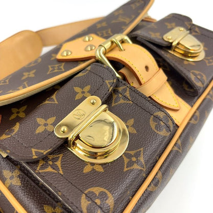 Louis Vuitton Hudson PM Monogram Leather × PVC Brown Shoulder Bag Gold M40027