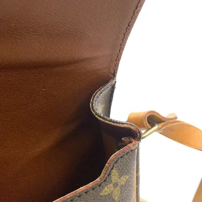 Louis Vuitton Cartesiere PM Monogram Leather × PVC Brown Shoulder Bag Gold