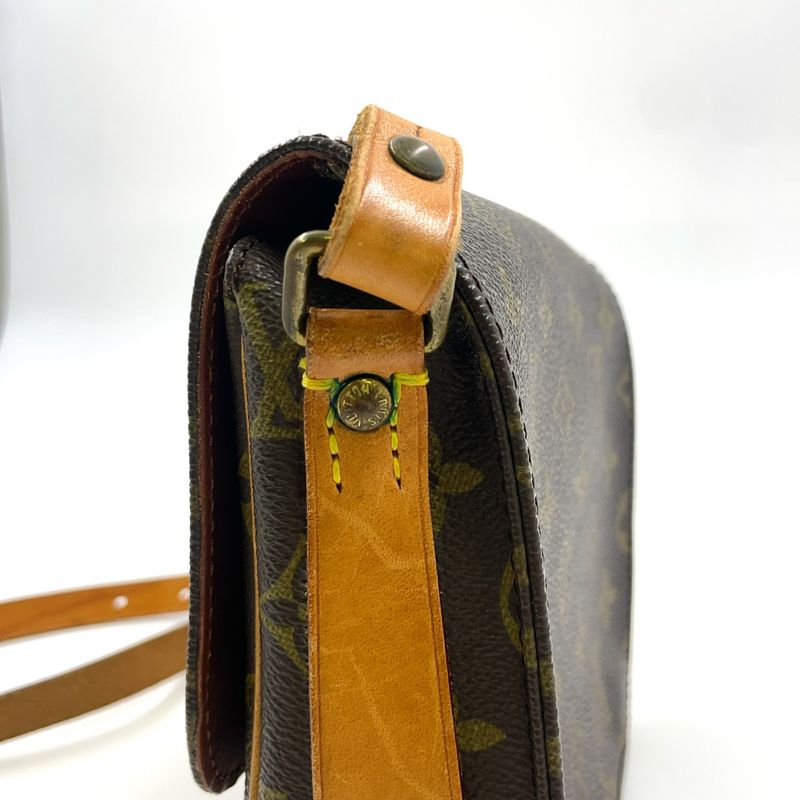 Louis Vuitton Cartesiere PM Monogram Leather × PVC Brown Shoulder Bag Gold