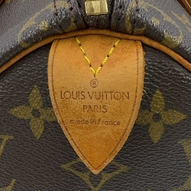 Louis Vuitton Speedy 25 Monogram Leather X PVC Brown Handbag Gold M41528