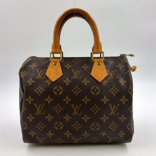 Louis Vuitton Speedy 25 Monogram Leather X PVC Brown Handbag Gold M41528