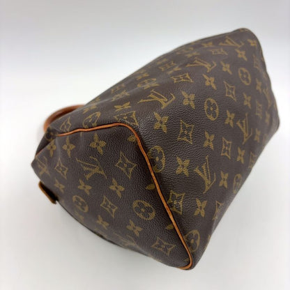 Louis Vuitton Speedy 25 Monogram Leather X PVC Brown Handbag Gold M41528