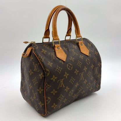 Louis Vuitton Speedy 25 Monogram Leather X PVC Brown Handbag Gold M41528