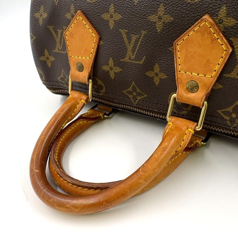 Louis Vuitton Speedy 25 Monogram Leather X PVC Brown Handbag Gold M41528