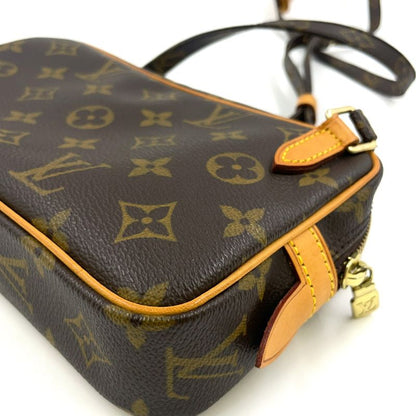 Louis Vuitton Marly Bandouliere Monogram Leather X PVC Brown Shoulder Bag Gold
