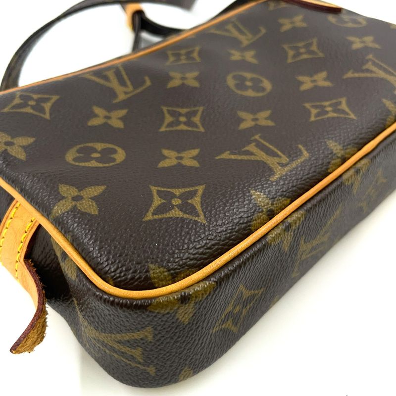 Louis Vuitton Marly Bandouliere Monogram Leather X PVC Brown Shoulder Bag Gold