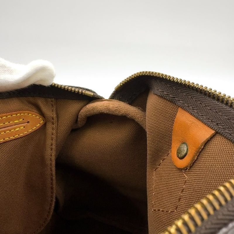 Louis Vuitton Speedy 25 Monogram Leather X PVC Brown Handbag Gold M41528