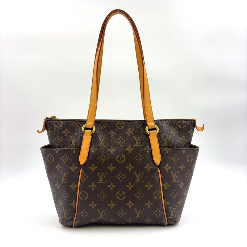 Louis Vuitton Totally PM Monogram Leather × PVC Brown Tote Bag Gold M41016