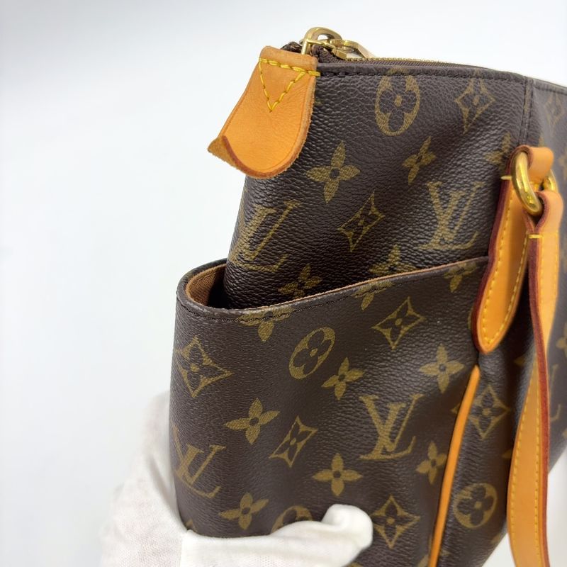 Louis Vuitton Totally PM Monogram Leather × PVC Brown Tote Bag Gold M41016