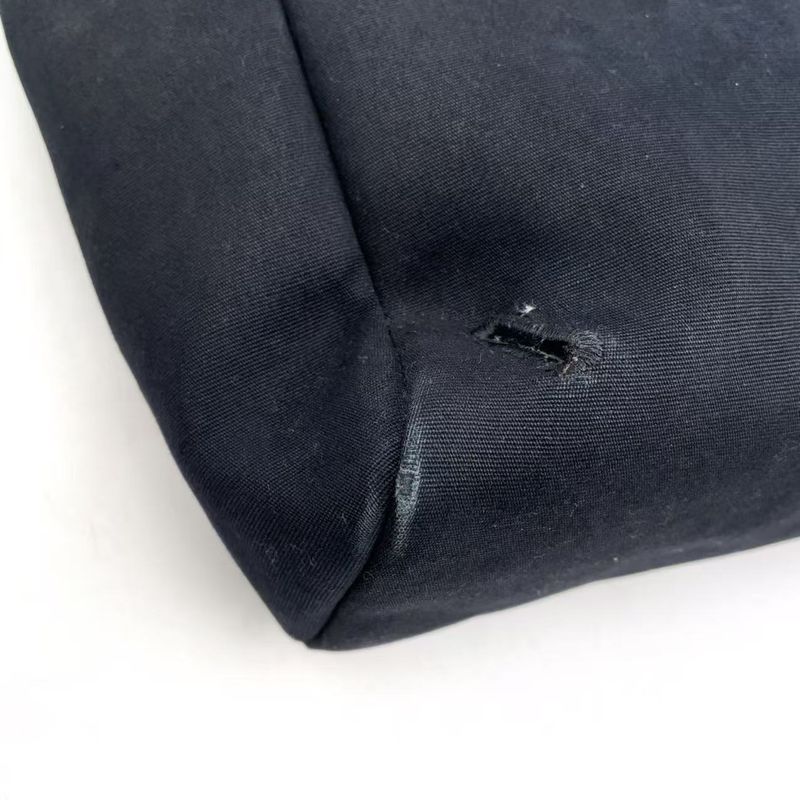 Hermes Herbag A Dos PM □G Engraved Canvas Black Backpack Silver