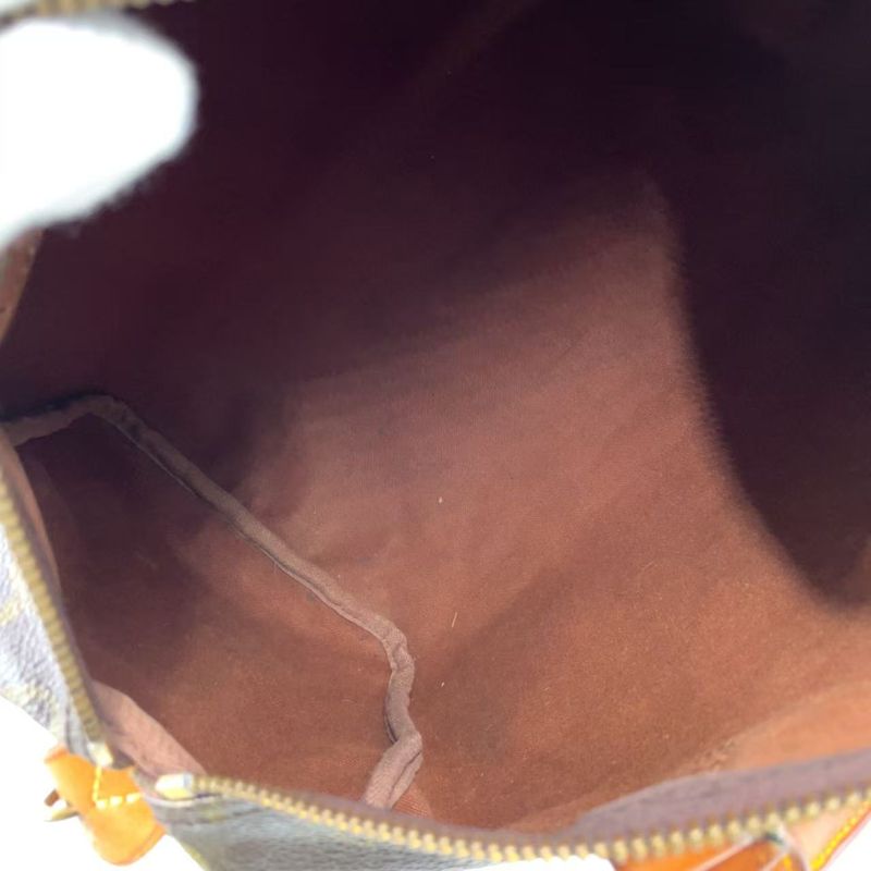 Louis Vuitton Speedy 30 Monogram Serial Unknown Leather ×PVC Brown Handbag Gold