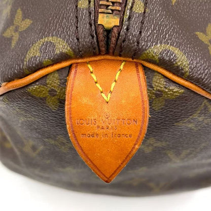 Louis Vuitton Speedy 30 Monogram Serial Unknown Leather ×PVC Brown Handbag Gold