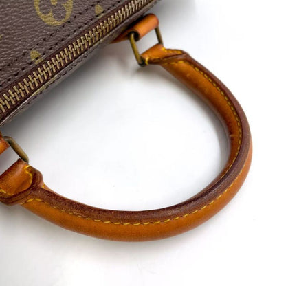 Louis Vuitton Speedy 30 Monogram Serial Unknown Leather ×PVC Brown Handbag Gold