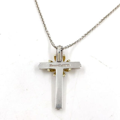 Tiffany & Co Signature Cross Sv925 Silver Necklace Silver
