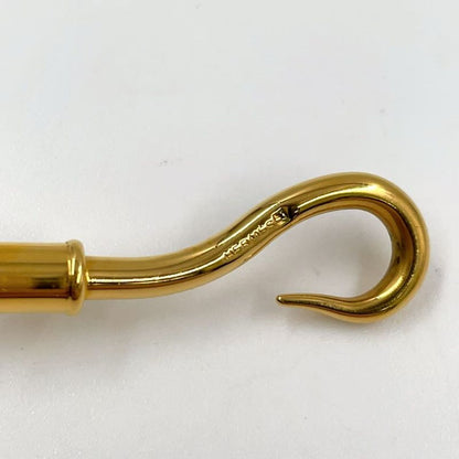 Hermes Jumbo Choker Bracelet Leather And Metal Brown Necklace Gold