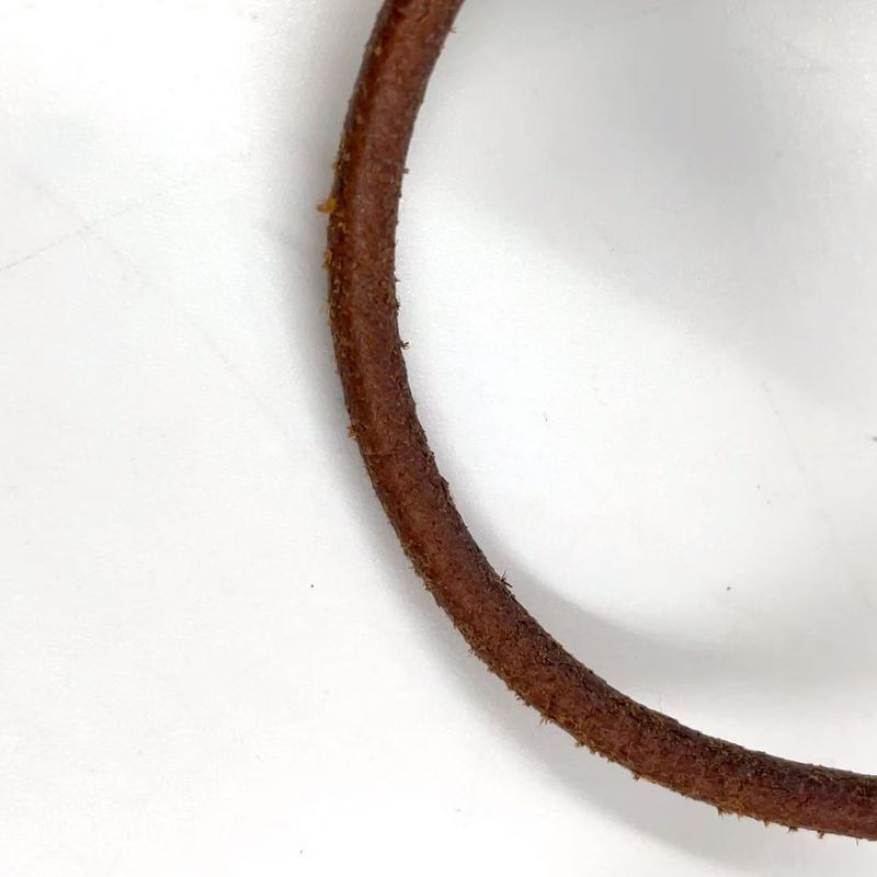 Hermes Jumbo Choker Bracelet Leather And Metal Brown Necklace Gold