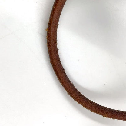 Hermes Jumbo Choker Bracelet Leather And Metal Brown Necklace Gold