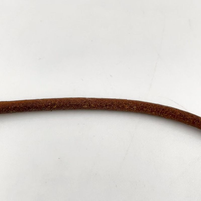 Hermes Jumbo Choker Bracelet Leather And Metal Brown Necklace Gold