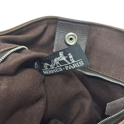 Hermes Tote Bag Troca Horizontal PM Dark Brown Leather