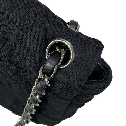 Chanel Shoulder Bag Single Flap Matelasse Black Chain Shoulder / Silver