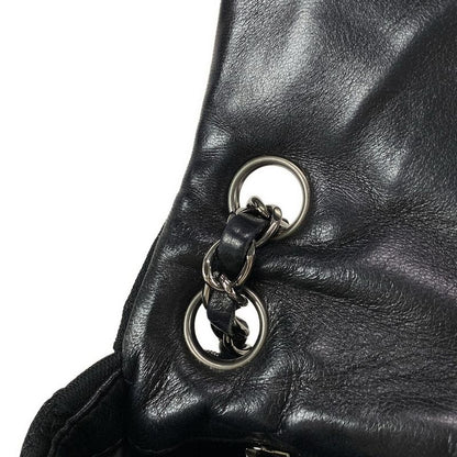 Chanel Shoulder Bag Single Flap Matelasse Black Chain Shoulder / Silver