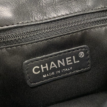 Chanel Shoulder Bag Single Flap Matelasse Black Chain Shoulder / Silver