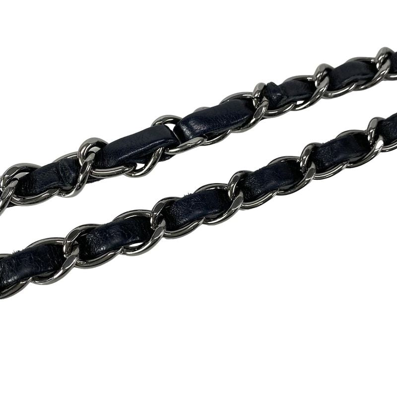 Chanel Shoulder Bag Single Flap Matelasse Black Chain Shoulder / Silver