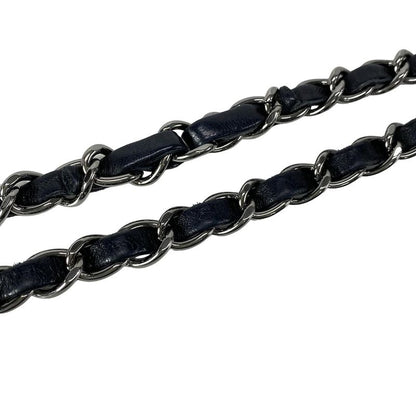 Chanel Shoulder Bag Single Flap Matelasse Black Chain Shoulder / Silver