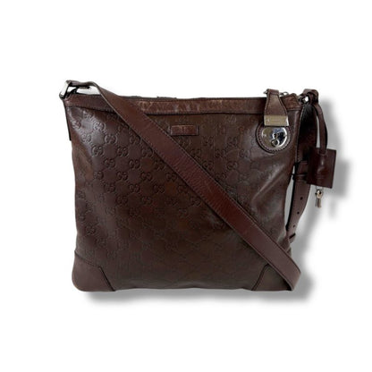 Gucci Shoulder Bag Dark Brown Sima Leather Crossbody Bag 148476