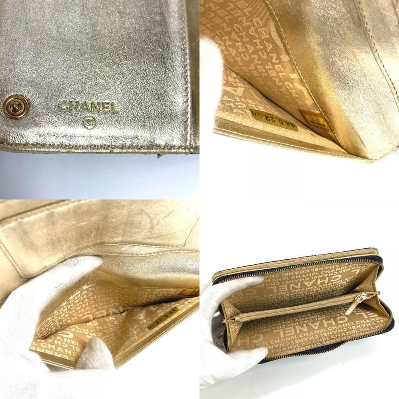 Chanel Long Wallet CC Coco Logo A31900 Denim Blue