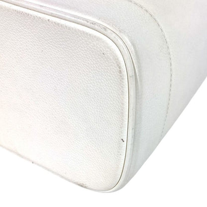 Chanel Handbag CC Coco Mark Logo Vanity Bag A01998 Caviar Skin White