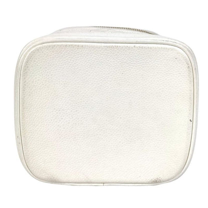 Chanel Handbag CC Coco Mark Logo Vanity Bag A01998 Caviar Skin White