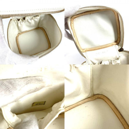 Chanel Handbag CC Coco Mark Logo Vanity Bag A01998 Caviar Skin White