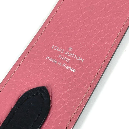 Louis Vuitton Shoulder Strap Studded Logo Leather Black