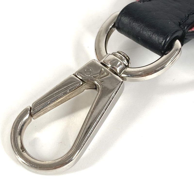 Louis Vuitton Shoulder Strap Studded Logo Leather Black